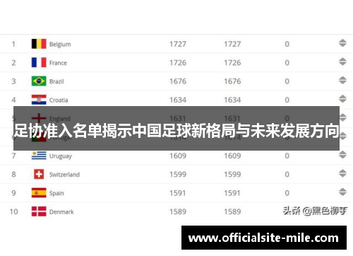 足协准入名单揭示中国足球新格局与未来发展方向 足协准入名单揭示中国足球新格局与未来发展方向